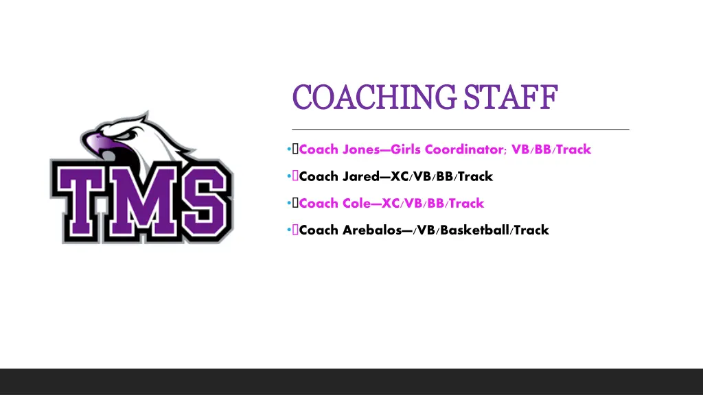 coaching staff coaching staff