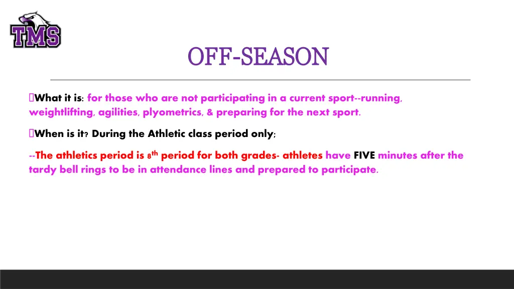 off off season season