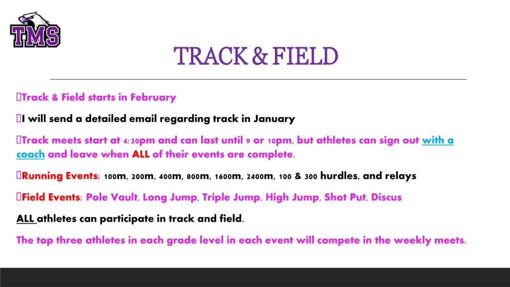 track field track field