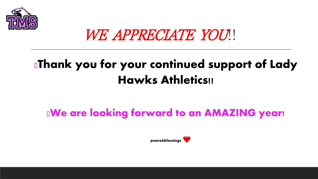 we appreciate you we appreciate you