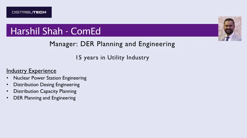 harshil shah comed manager der planning
