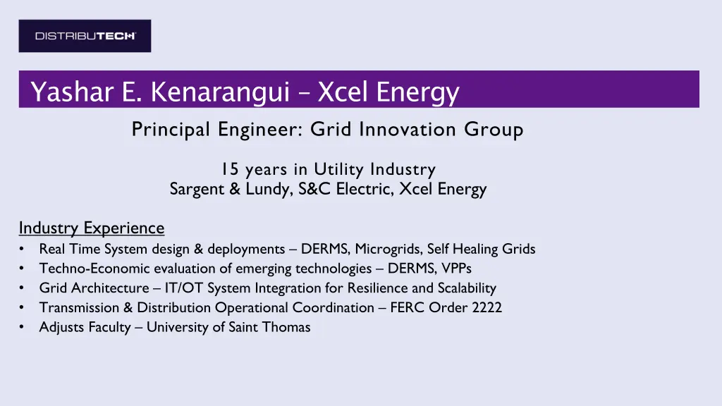 yashar e kenarangui xcel energy principal
