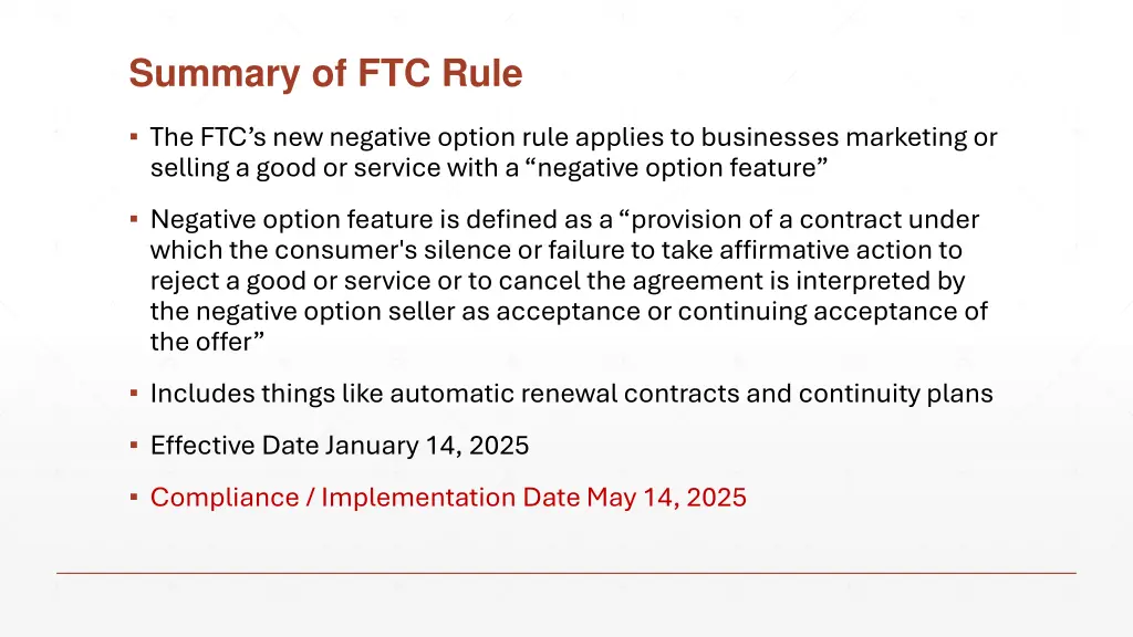 summary of ftc rule