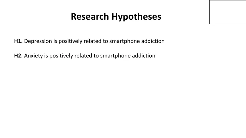 research hypotheses