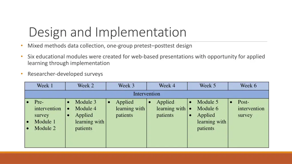 design and implementation mixed methods data