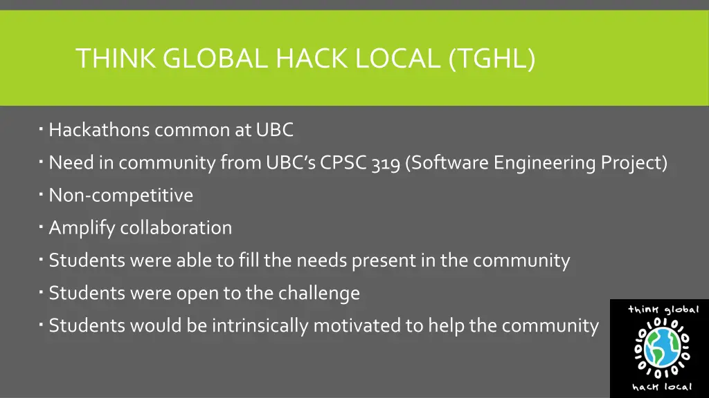 think global hack local tghl