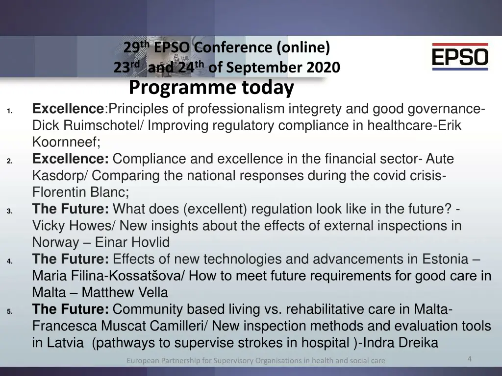 29 th epso conference online 2