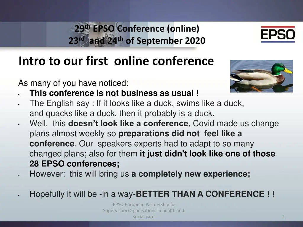 29 th epso conference online