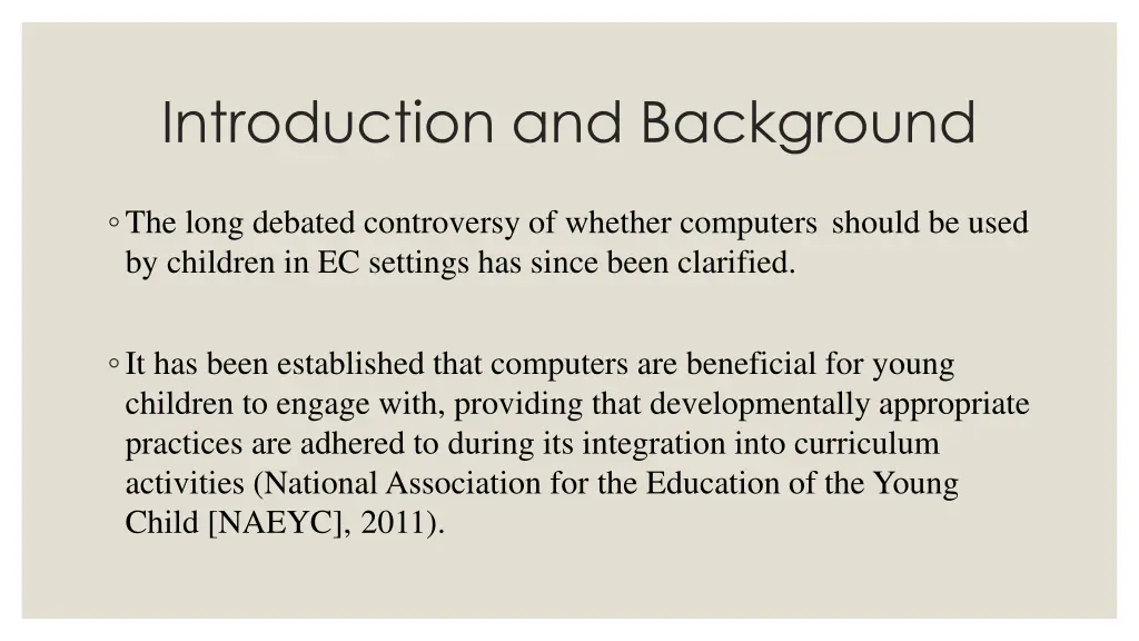 introduction and background 1