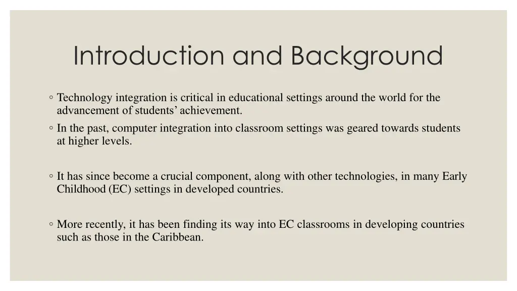 introduction and background