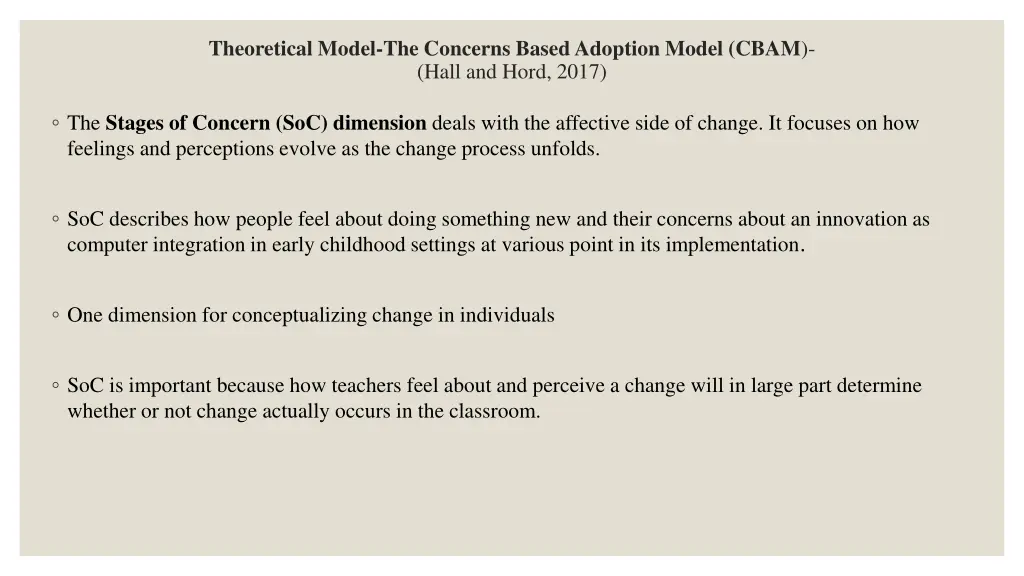 theoretical model the concerns based adoption 1