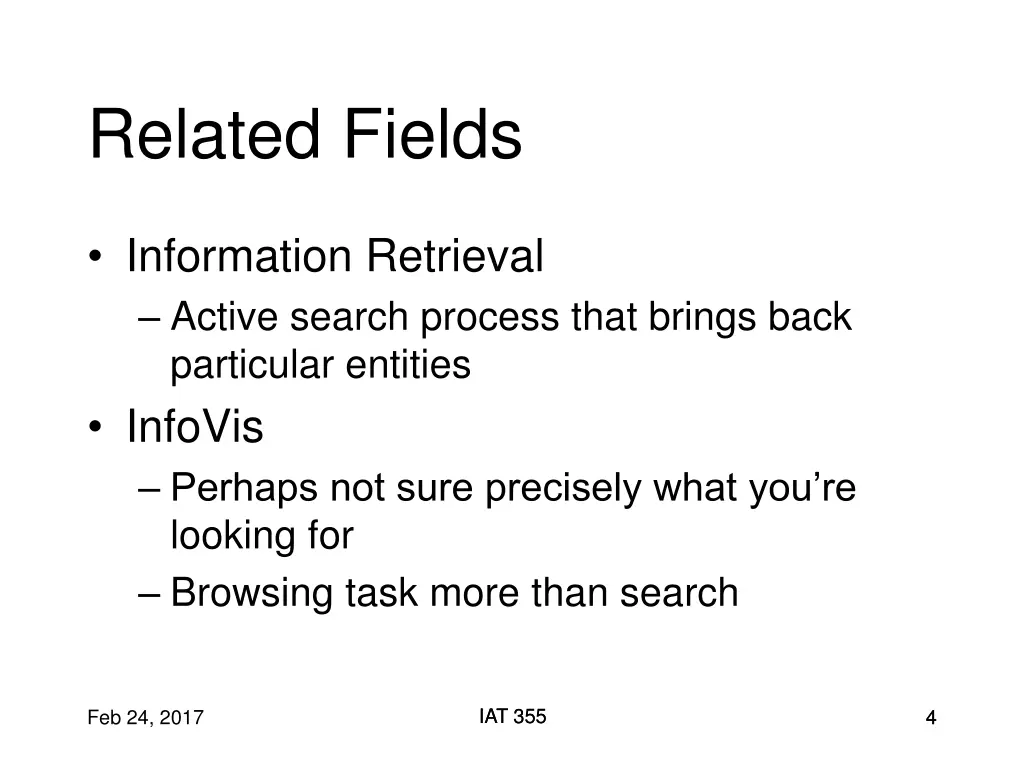 related fields