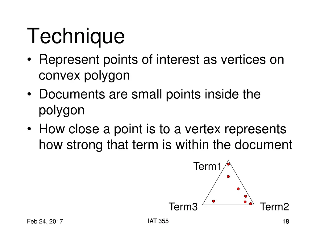 technique represent points of interest