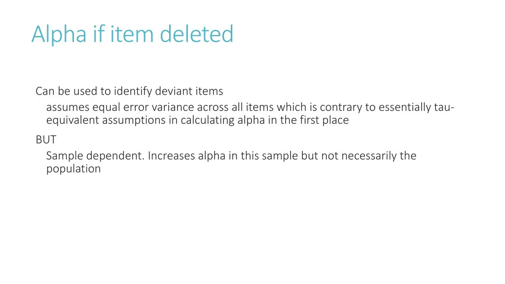 alpha if item deleted