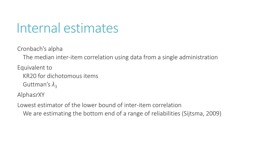 internal estimates