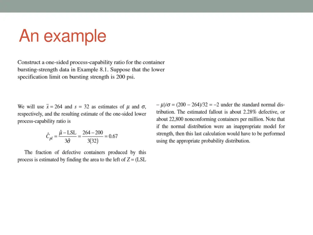 an example