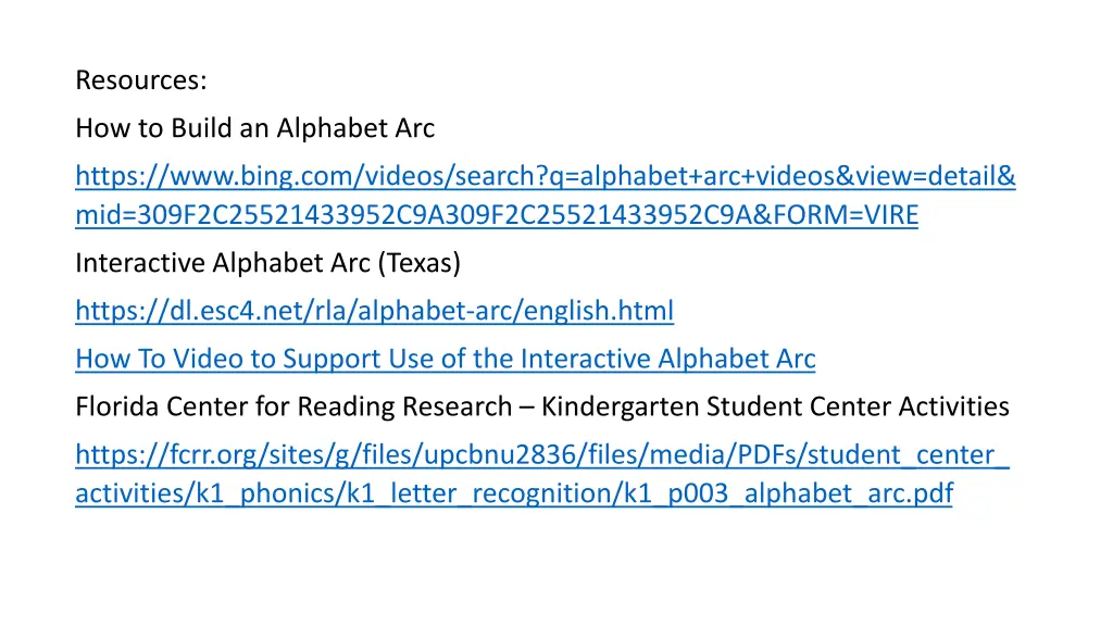 resources