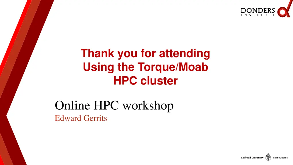 thank you for attending using the torque moab