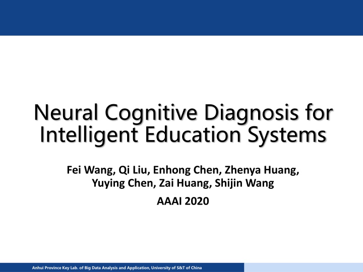 neural cognitive diagnosis for intelligent