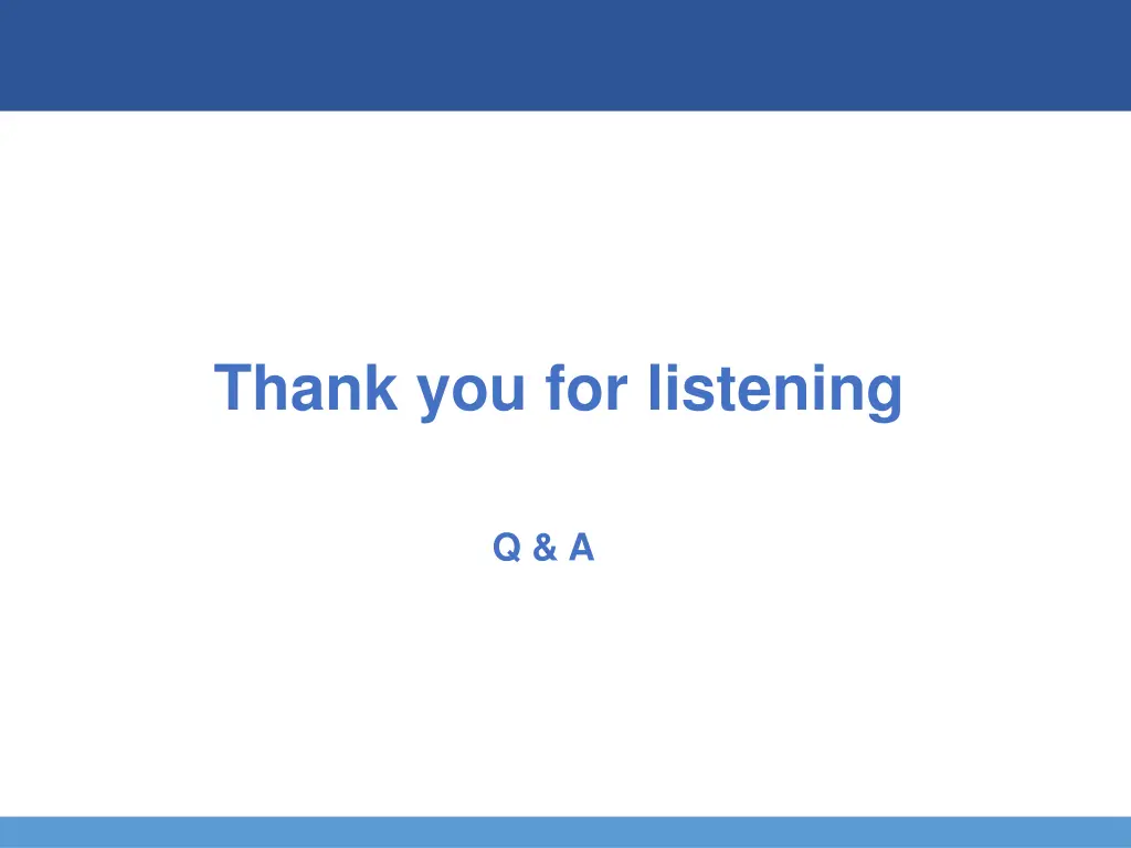 thank you for listening