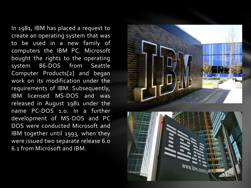 in 1981 ibm has placed a request to create