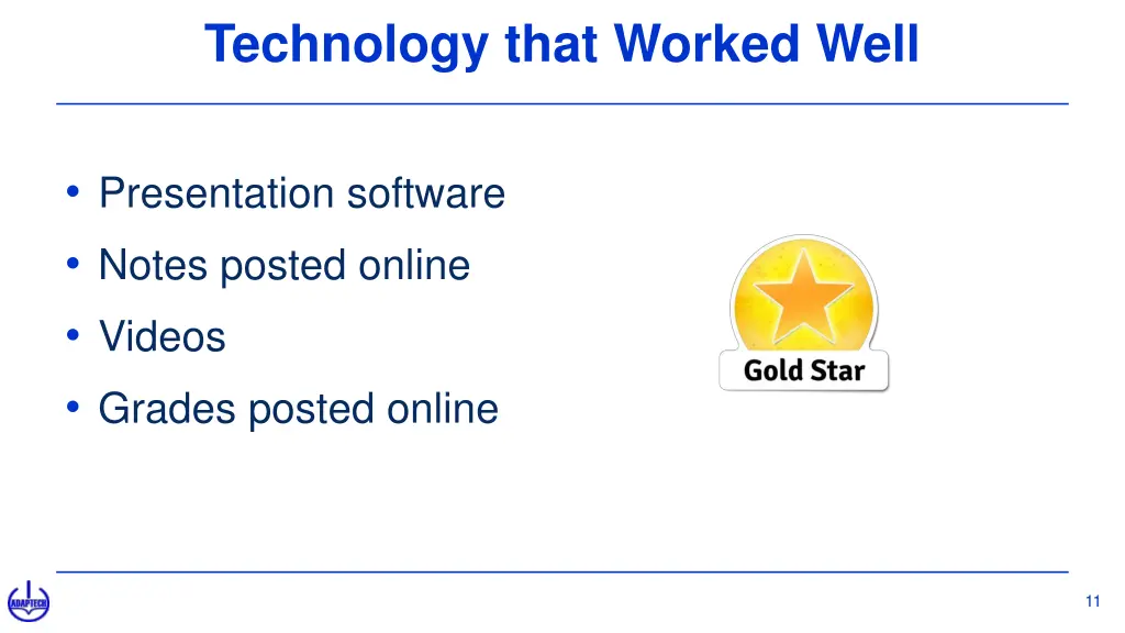 technology that worked well