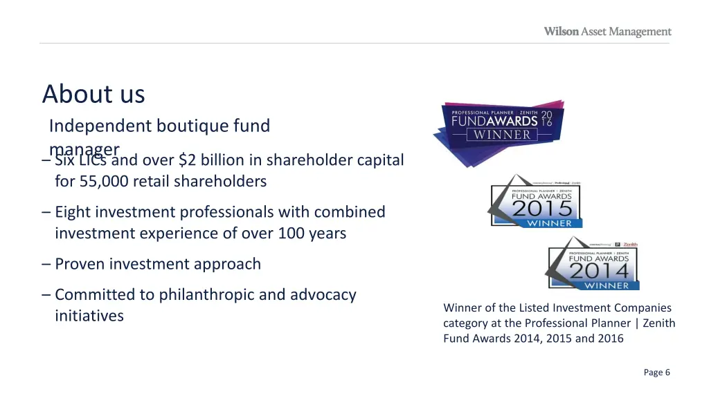 about us independent boutique fund manager