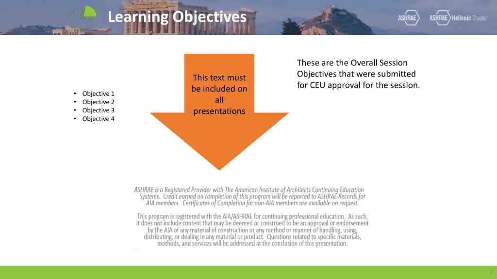 learning objectives