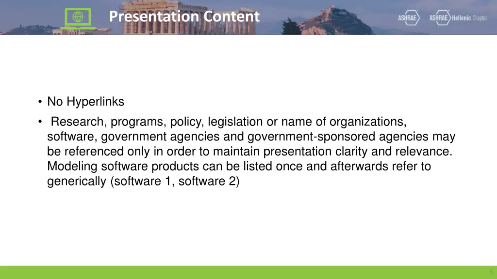 presentation content