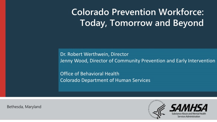 colorado prevention workforce today tomorrow
