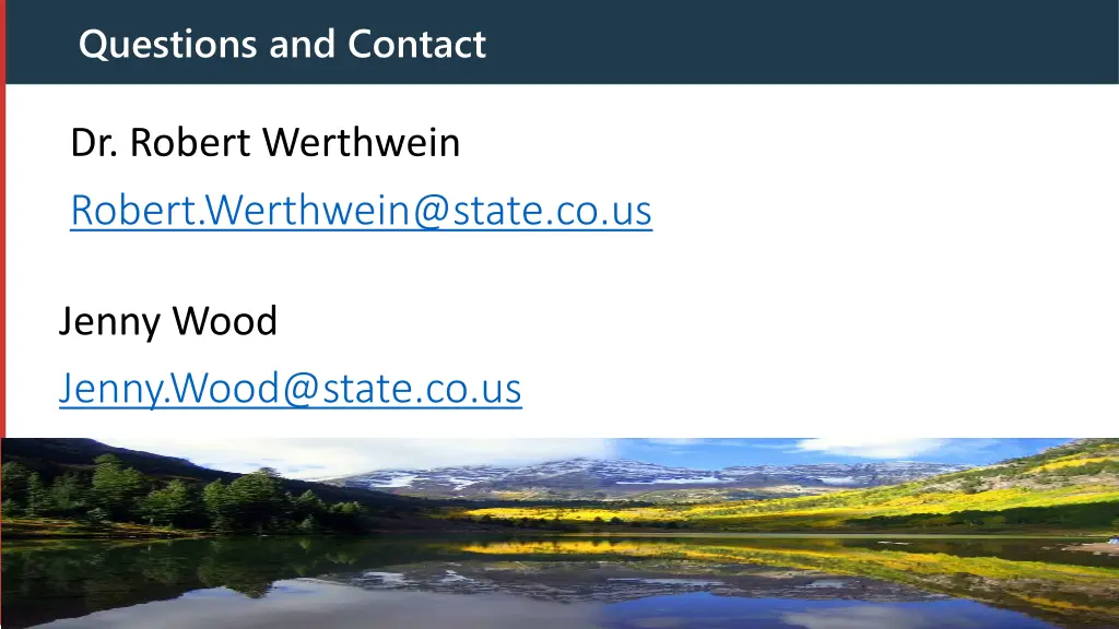 questions and contact
