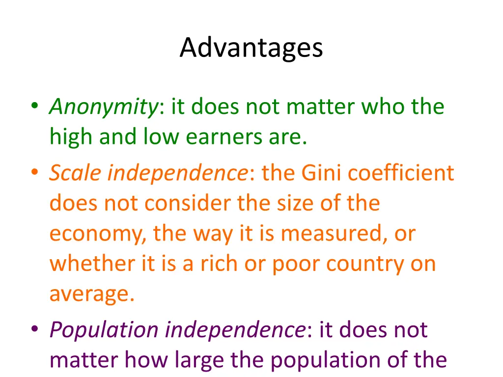 advantages