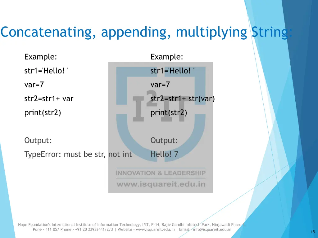concatenating appending multiplying string 4