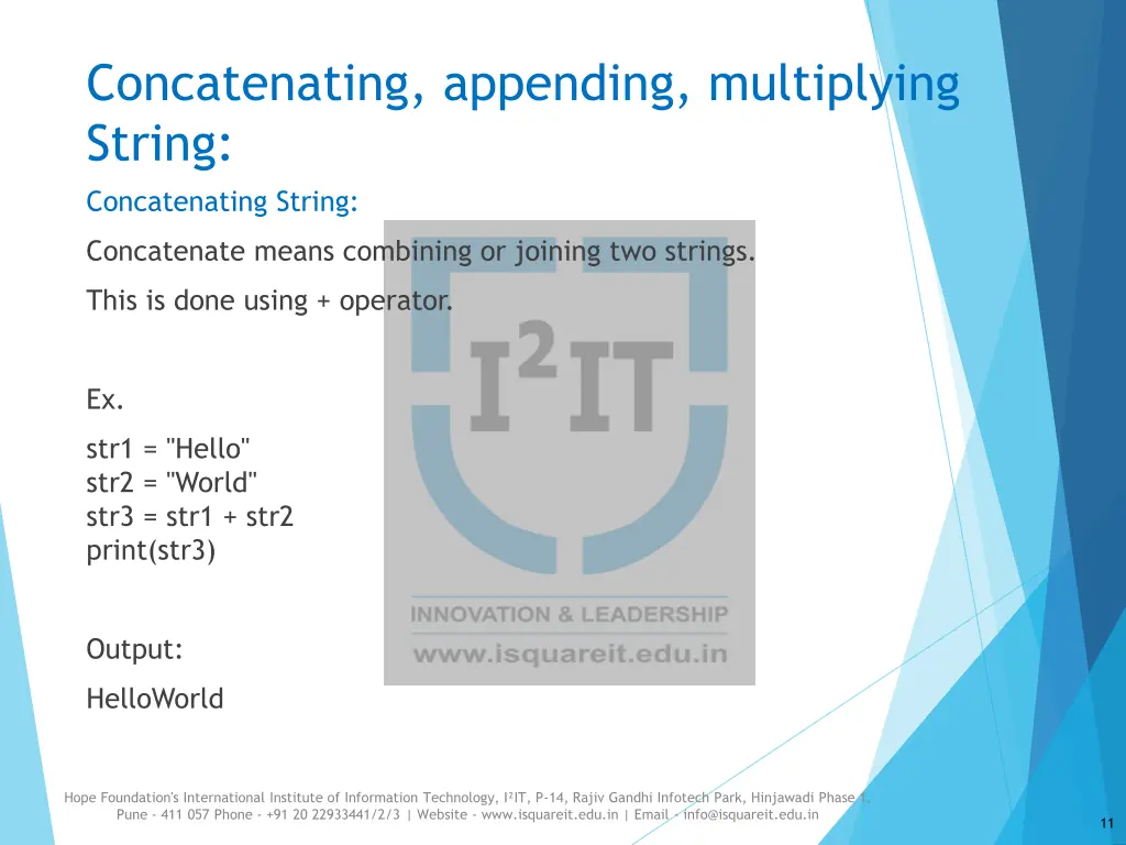 concatenating appending multiplying string