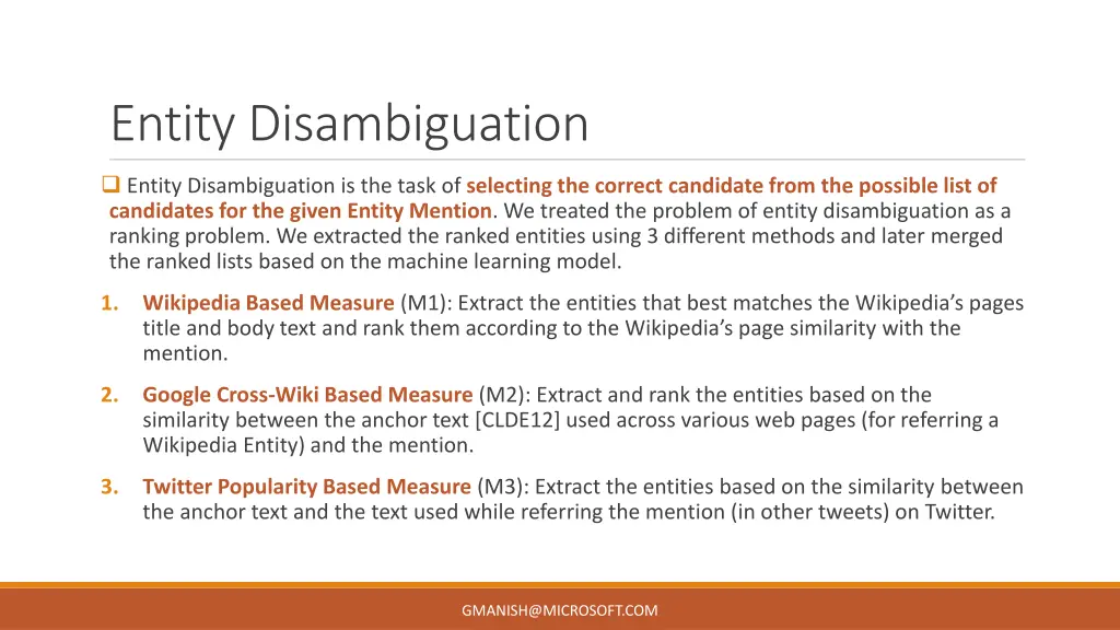 entity disambiguation