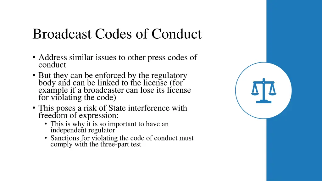 broadcast codes of conduct