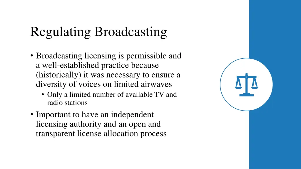 regulating broadcasting