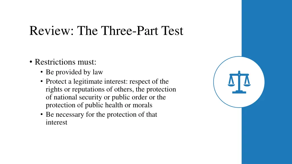 review the three part test