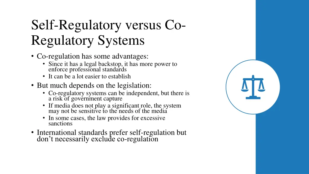 self regulatory versus co regulatory systems 2