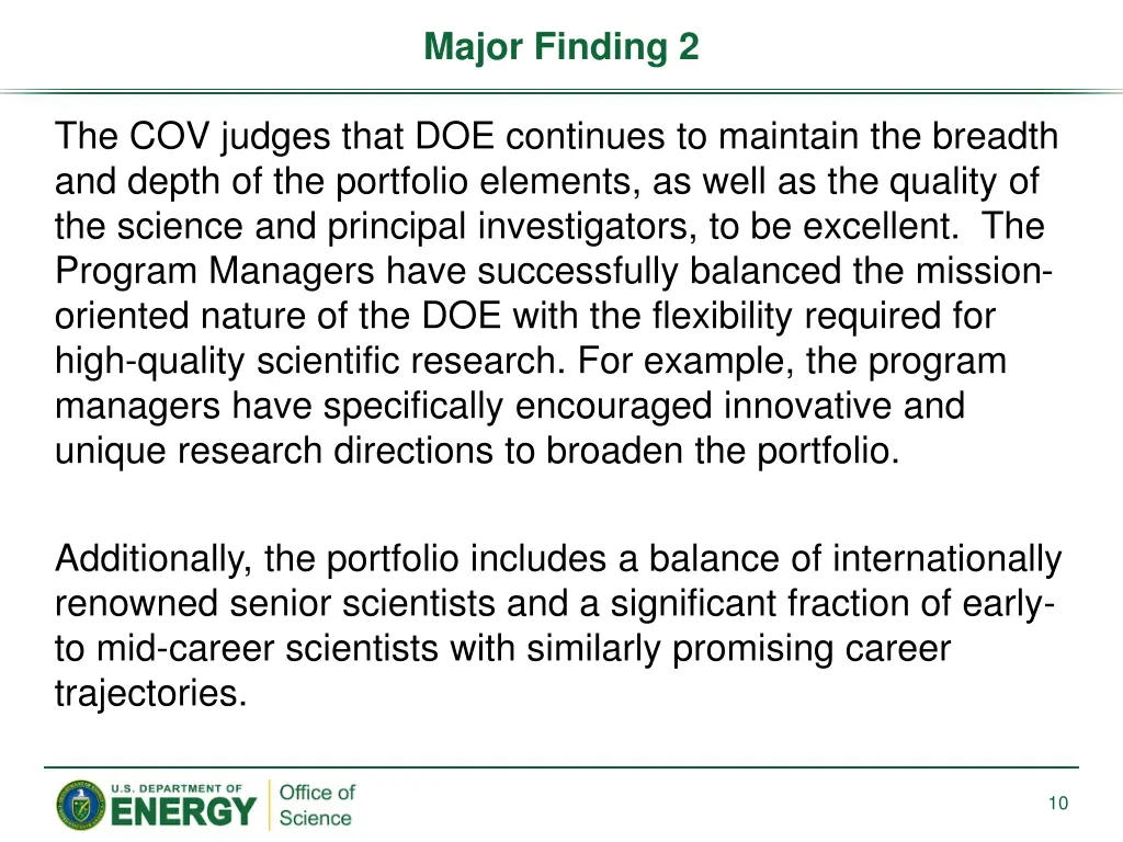 major finding 2