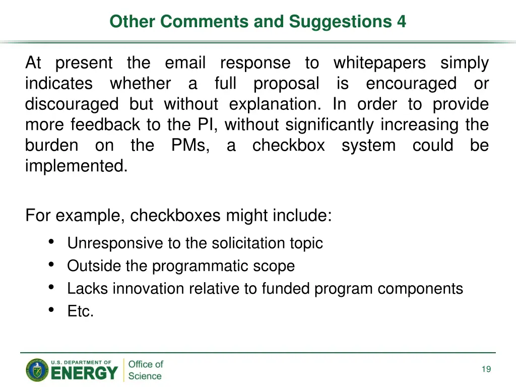 other comments and suggestions 4