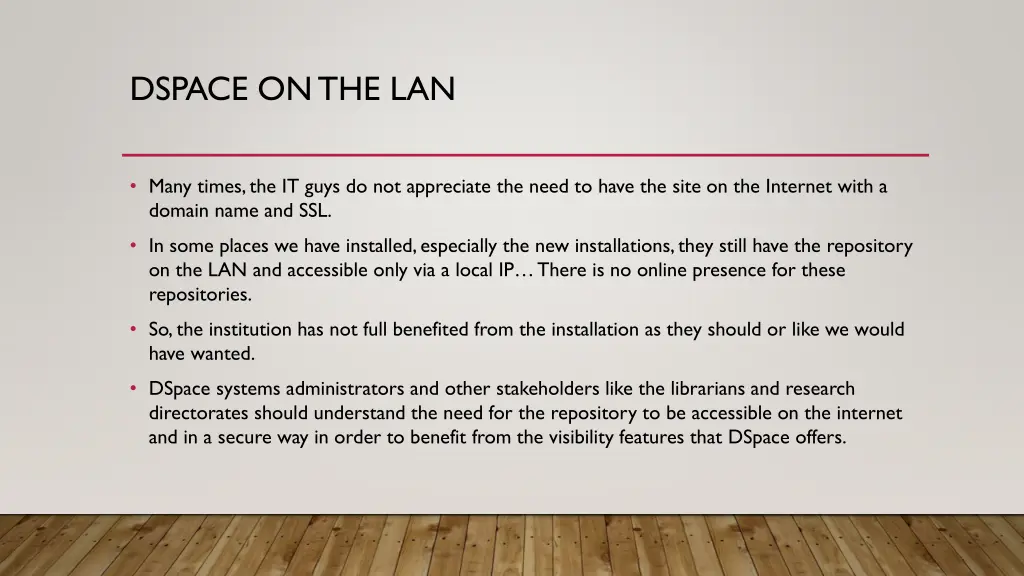 dspace on the lan