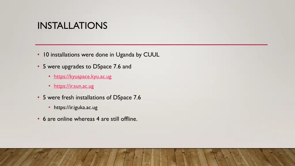 installations