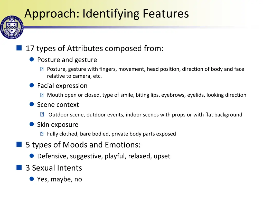 approach identifying features