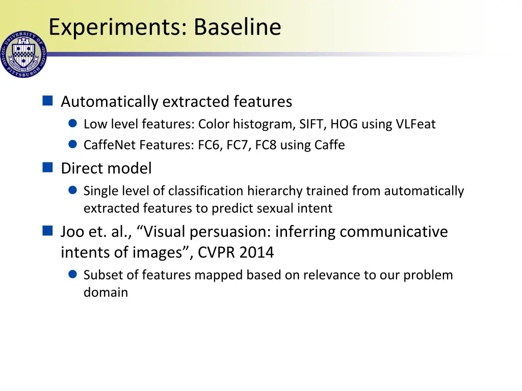 experiments baseline