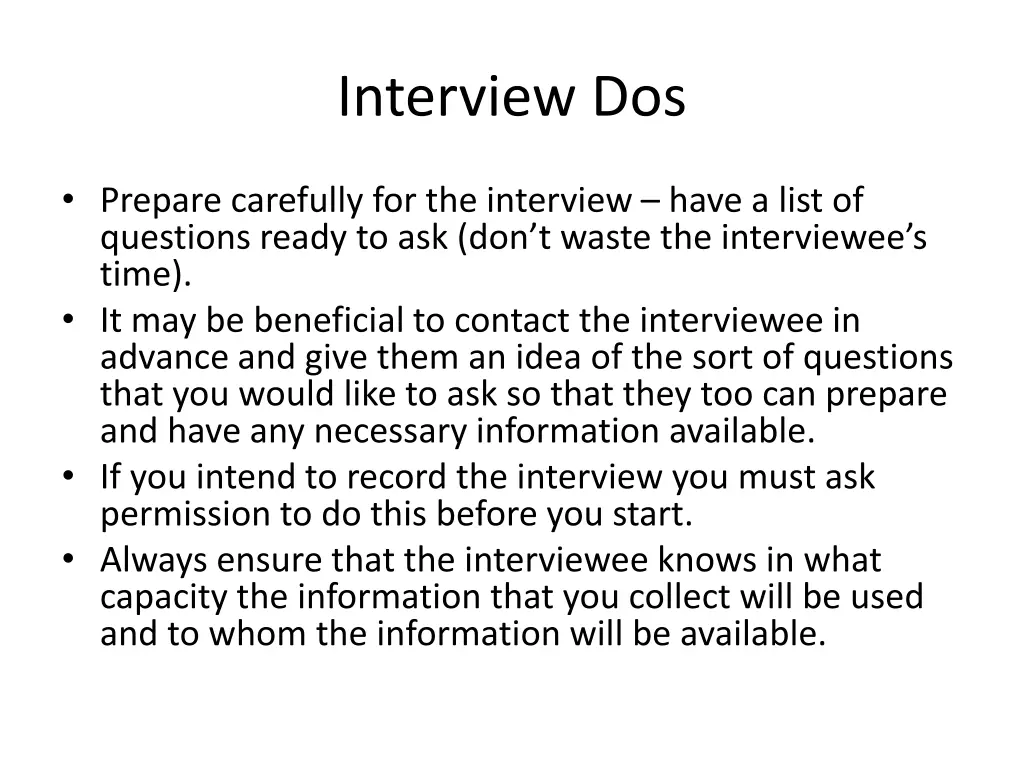 interview dos
