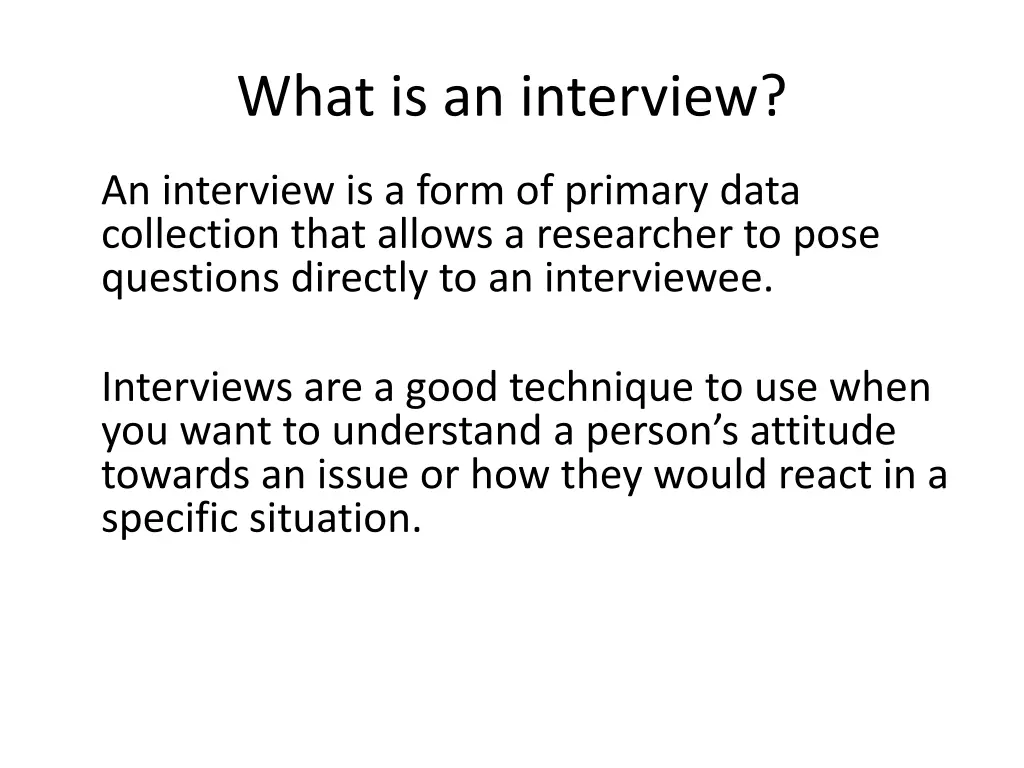 what is an interview