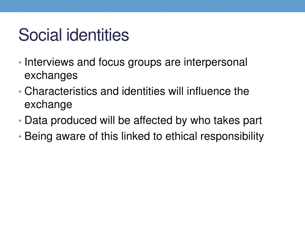 social identities