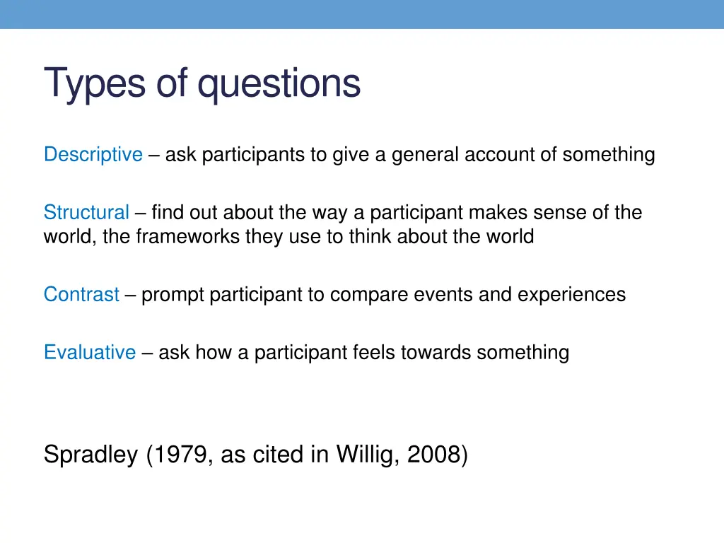 types of questions