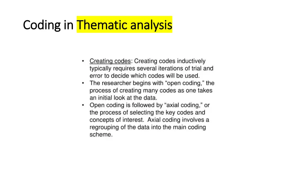 coding in coding in thematic analysis thematic